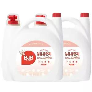 비앤비 BB 섬유유연제 대용량 자스민 로즈향 5.5LX2개 유아 성인 온가족용 유연제