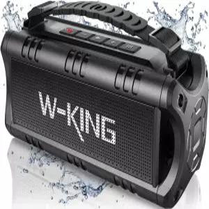 W-KING 휴대용 블루투스 스피커 무선 60W 피크 30W RMS IPX6 방수 야외 라우드 붐박스 24H EQ AUX TF 카드