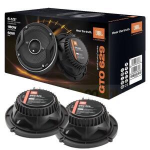 JBL GTO629 6.5인치 그랜드 투어링 시리즈 카 오디오 스피커 - 2웨이 최대 출력 360와트 공장 출하 크기 철분 제거용 천 포함.