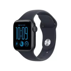 애플워치 SE 3 셀룰러 40mm 미드나이트 알루미늄 케이스 네이비 블루 스포츠 밴드 (SM) MJLG4KH/A