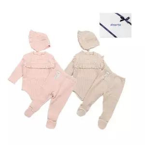 갤러리아 블리바디슈트+모자+레깅스3종세트(AB2671BU09) 출산,백일축하아기옷