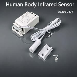 적외선 PIR 모션 감지기 스위치, 고출력 인체 유도 컨트롤러, AC100-240V 자동 온/오프(옷장 와인 캐비닛용