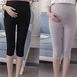 베이직 임산부 7부 바지 임부복 임부 7부 바지 고무줄 여름