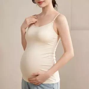 [제이앤제이컴퍼니]미미캐츠 따뜻한 기모 임산부 캡내장 수유 가능 산전 산후 브라탑 끈나시 MC0781
