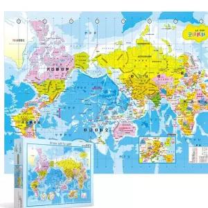 150피스 직소퍼즐 - 머리에 쏙쏙 세계 지도 피스퍼즐액자 KW3AED8B