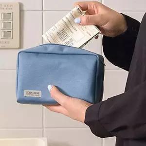 다용도 통장보관 초경량 파우치 가방 통장지갑 케이스 블루 통장정리함 뱅크지갑 KWFJ9CB0