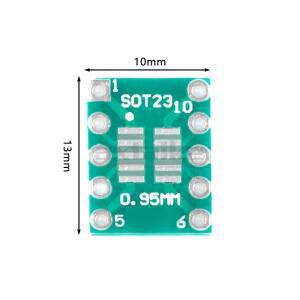 DIP 핀 보드 피치 트랜지스터 IC 어댑터 플레이트 변환 SOT-23, MSOP10, 에서 10 PCB 전송 20PCs