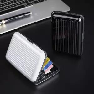 RFID 차단 카드 케이스 안티스키밍 여행 미니 포켓 신용카드 지갑