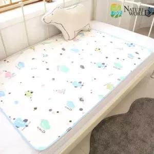 이불 사계절 방수요 국산 아기방수패드 신생아 1+1 순면 블랭킷 유아 방수매트 2P 대형(150cmX180cm)