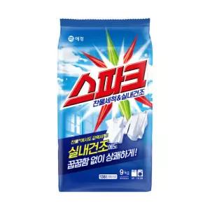 스파크 찬물세척+실내건조 세탁세제 9kg 1개