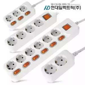 국산 접지 멀티탭 절전형 개별 스위치 멀티 콘센트 2구 3구 4구 5구 6구 10A 16A 1.5m 3m 5m 10m 220V 플러
