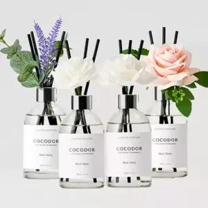 [2+2 HOT! 구성]코코도르 화이트라벨 디퓨저 200ml X 4개 + 꽃스틱 / 실내방향제 집들이 선물 심플 모던 디