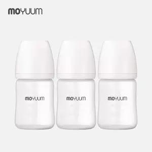 모윰 실리콘 코팅 노꼭지 유리젖병 150ml 트리플팩
