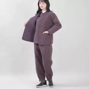 애비뉴투지 담 누빔 기모 천연염색 겨울 생활한복 상하조끼 3종세트 H02542
