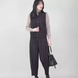 애비뉴투지 엄마옷 누빔 플리츠 주름 겨울 조끼 + 허리밴드 배기바지 H01546
