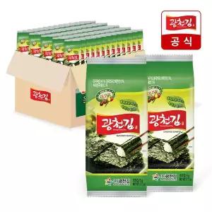 [광천김] 올리브유 녹차 도시락김 5g  3봉 x 24팩 (총 72봉)