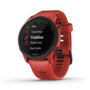Garmin 포러너 745 러닝용 GPS 손목시계 레드 트레이닝 분석 필수 스마트워치 기능 탑재