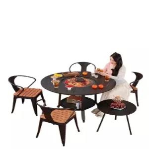 야외 바베큐 100X70 테라스 테이블 화로 불판 정원