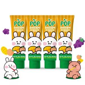 크리오 팝 고불소 충치케어 주니어 치약 망고피치향 90g 4개