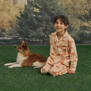 [롯데백화점]오르시떼 아동 G009 뉴욕핫도그 긴소매 파자마 세트 OR25FKGEG009