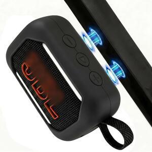 CARABINER가 달린 JBL GO 5 ULTRA 휴대용 스피커용 HARBORCASE 자석 실리콘 케이스 강력한 내장 자석이 있는 견고한 보호 커버 (케이스만) (블랙)