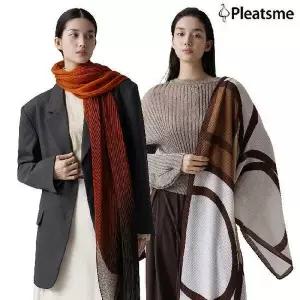 [플리츠미]최신상 26FW 플리츠미 아트워크 플리츠 숄 2개 세트