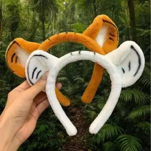 호랑이 귀 머리띠 백호 캐릭터 헤어밴드 귀여운 동물 학예회