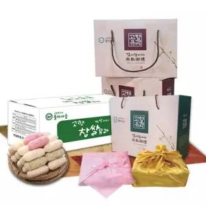 혼합유과 300g 500g 900g 한과 찹쌀유과 백년초 쑥