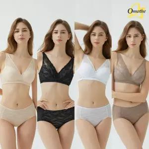 [하프클럽/]빅사이즈 ABCDE컵 베이직 풀커버 노와이어 브라팬티 8종세트(베이