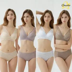 [하프클럽/]빅사이즈 ABCDE컵 베이직 풀커버 노와이어 브라팬티 8종세트(베이