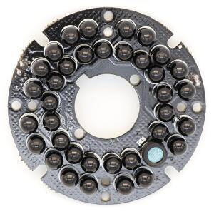 940nm 90도 CCTV 액세서리 적외선 36 그레인 IR LED 보드 감시 카메라 나이트 비전 직경 53mm