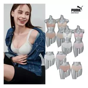 푸마바디웨어 출고가 39,900원푸마 노와이어 와이드윙 브라+팬티 +세컨팬티 세트 균일가 택일 1907506