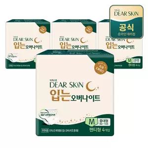 디어스킨 에어엠보 입는 오버나이트 중대형 4P x 4팩