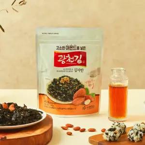 (신선집중) 광천김 고소한 아몬드가 들어간 김자반 40g x 10봉 / 고소함과 바삭함의 완벽한 조화