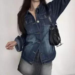 여성 데일리 간절기 데님 재킷