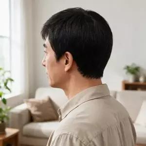 중년 남성 짧은머리 가발 헤어 남자 스타일링용