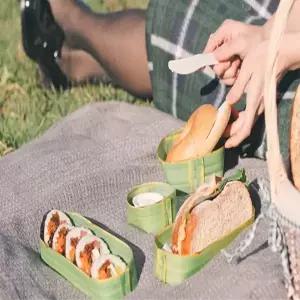 ( )바로찬 바나나잎 모양 트레이 접시 3P 소품 간식접시 카페그릇 머리끈정리함 카페디저트접시 수납정리
