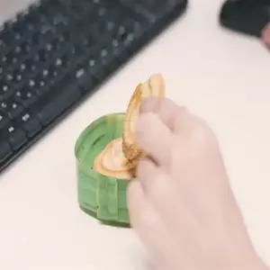 ( )바로찬 바나나잎 모양 트레이 접시 1P 소품 간식 책상정리 헤어핀정리함 수납정리 머리끈정리함 특이한