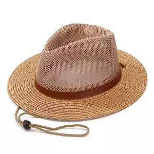 [하프클럽/셀럽하우스]사파리 메쉬 밀짚모자 ELM-126