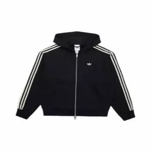 ADIDAS 후드 집업 - 블랙:크림화이트 KC9315