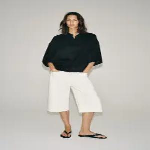 ZARA ZW 컬렉션 라미 오버사이즈 셔츠 - 블랙 4786/032/800
