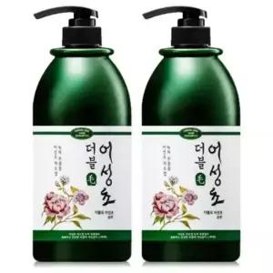 더블모 어성초 샴푸 대용량 1000ml 2개 약산성 비듬샴푸 두피 가려움 쿨 쿨링 샴프