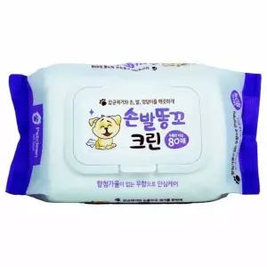 애견 손발 똥꼬 크린 물티슈 350g 80매(7752)