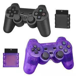PS2/PS1용 무선 게임패드 2.4G 진동 2 콘솔용 더블 쇼크 조이스틱 USB PC 게임 컨트롤러