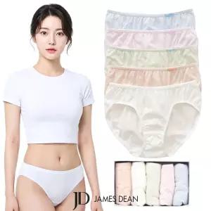 제임스딘 여성 요일 팬티 세트 순면 베이직 미디 파스텔톤 여자 삼각 주니어 JHWPU077