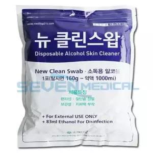 메디탑 뉴클린스왑 (160g)지퍼백 일회용 탈지면소독용 알콜솜