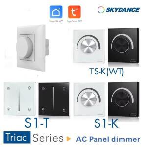 스카이댄스 AC 트라이액 로터리 패널 디머 AC110V 220V KS S1-T WiFi 지그비 단색 LED 램프 백열 할로겐 조