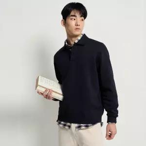 빈폴 26SS OFF빈폴 솔리드 칼라넥 스웨트 셔츠 - 네이비 BC6141C 1222942