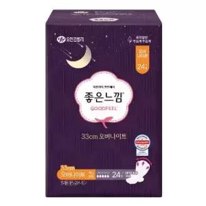 [33cm]좋은느낌 생리대 오리지널 오버나이트 24매 X 2팩