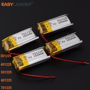 10개/몫 3.7V 110mAh 401225 충전식 리튬 폴리머 이온 배터리